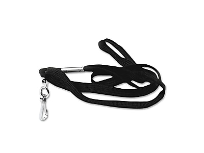 Ring Style Black 75423 Box of 24 ADVANTUS 36-Inch Deluxe Neck Lanyard for ID Cards/Badges 